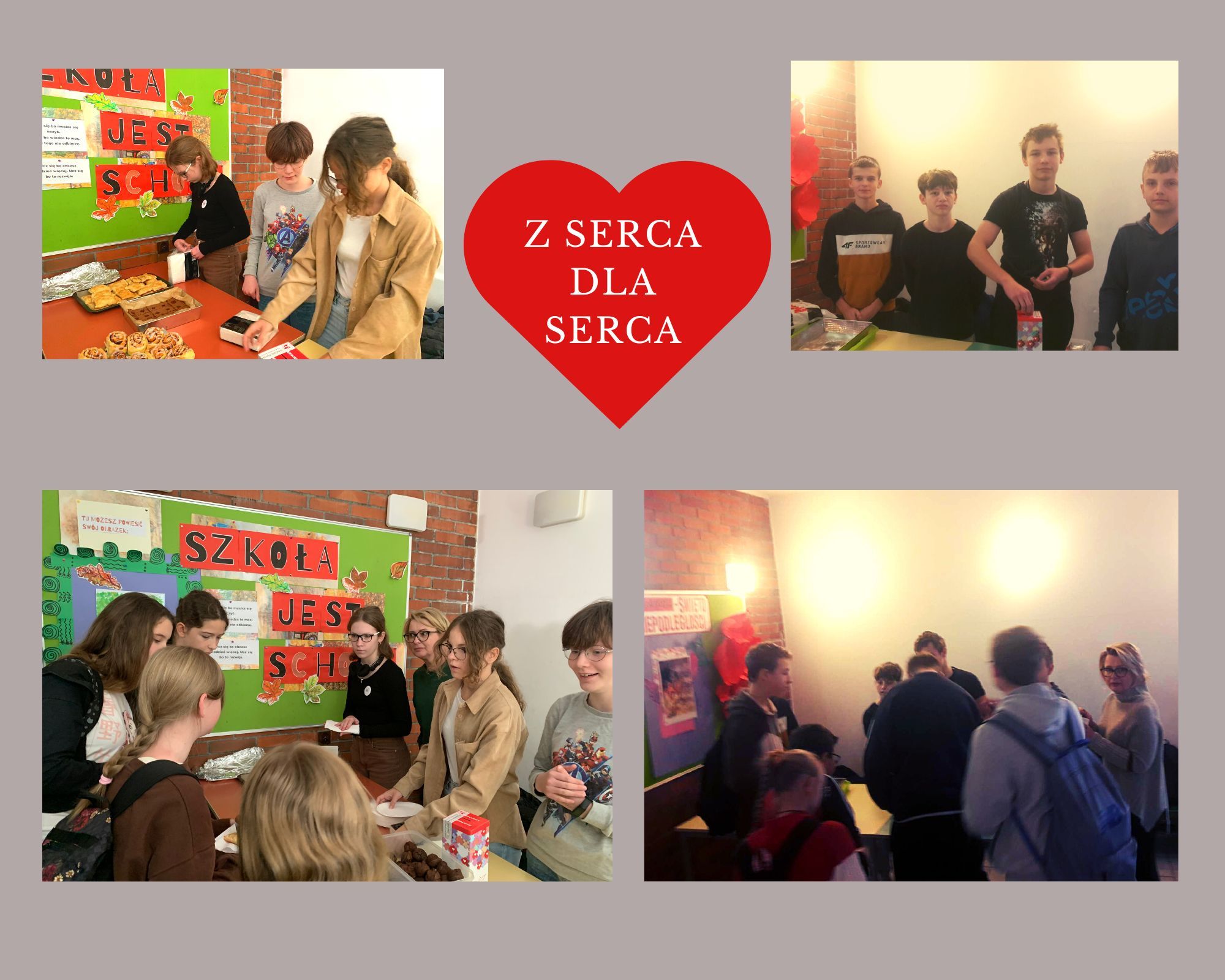 uczennice sprzedają ciasto podczas przerwy
