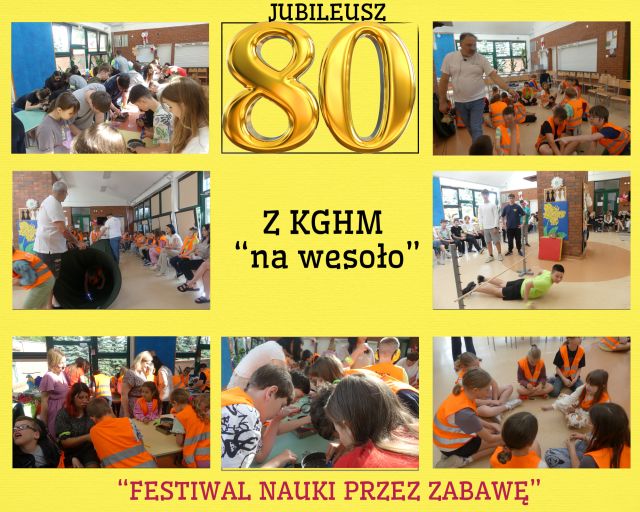 dzieci z wolontariuszami KGHM