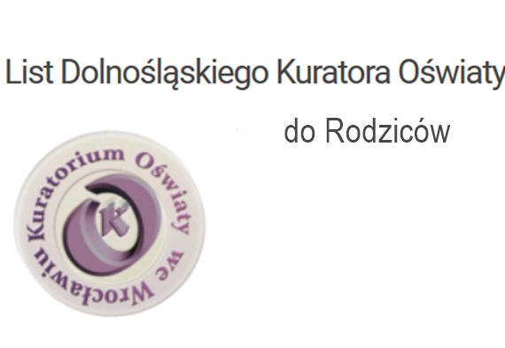 logo Kuratorium Oświaty we Wrocławiu napis list Dolnośląskiego Kuratora Oświaty do Rodziców