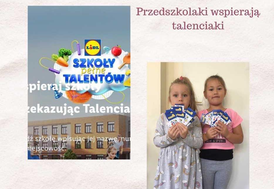 Kolaż zdjęć przedszkolaki z kuponami telenciaków