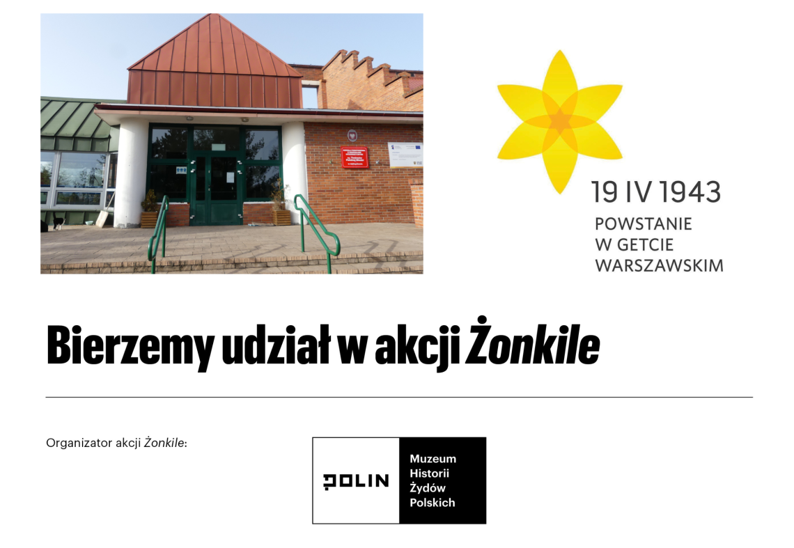 plakat o udziale szkoły w akcji Żonkile