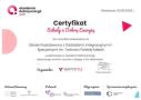 zdjęcie certifikatu szkoły z dobra energią